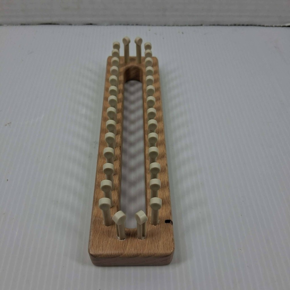 Knitting Board KB Looms 32 Peg Wood Double Knitting Loom Rectangular 8 inch